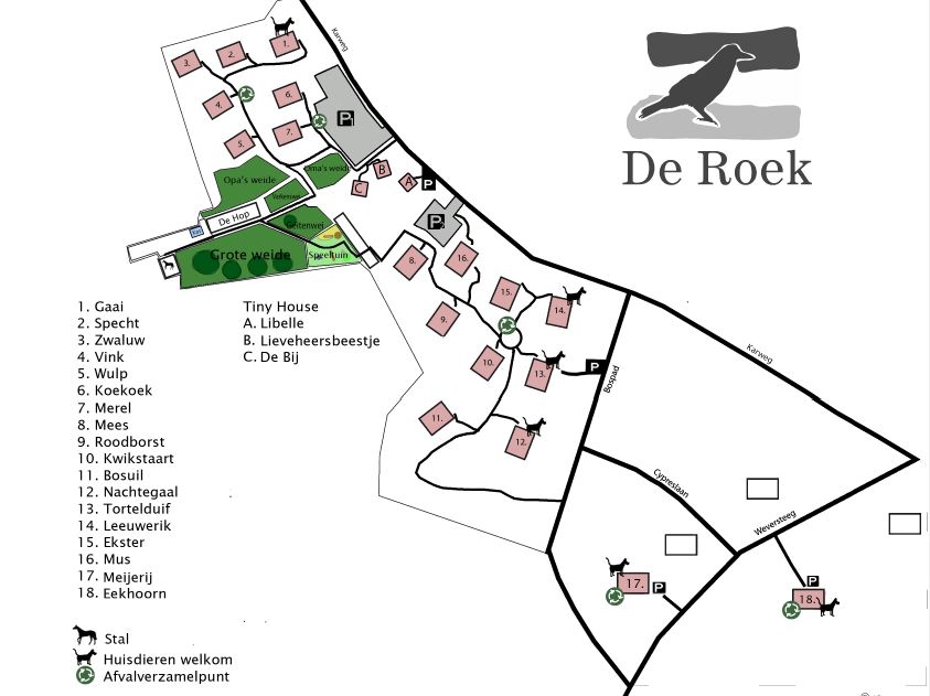 Plattegrond van de Roek